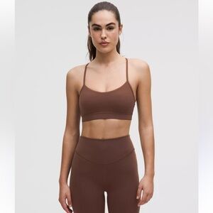 lululemon athletica Chocolate Brown Sports Bra - Flow Y Nulu - US4